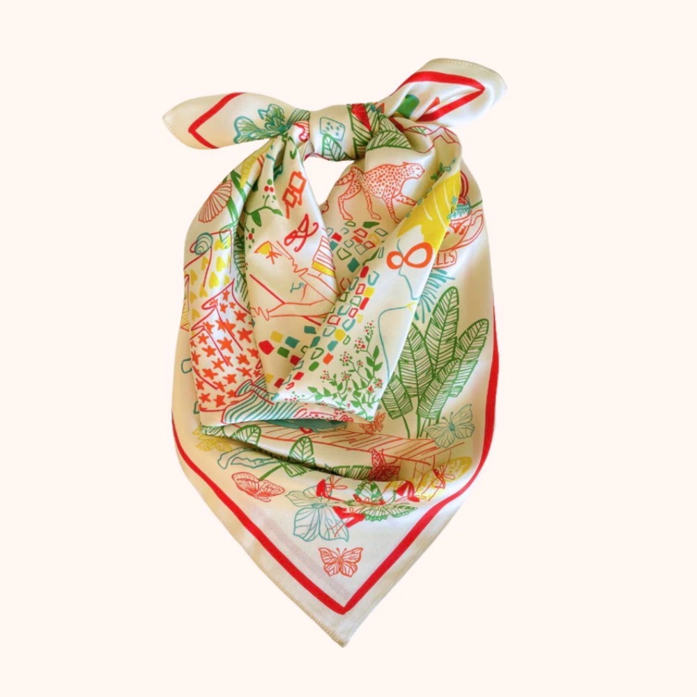 Swells Lou Pinet Large Silk Scarf - Picture 3 of 3